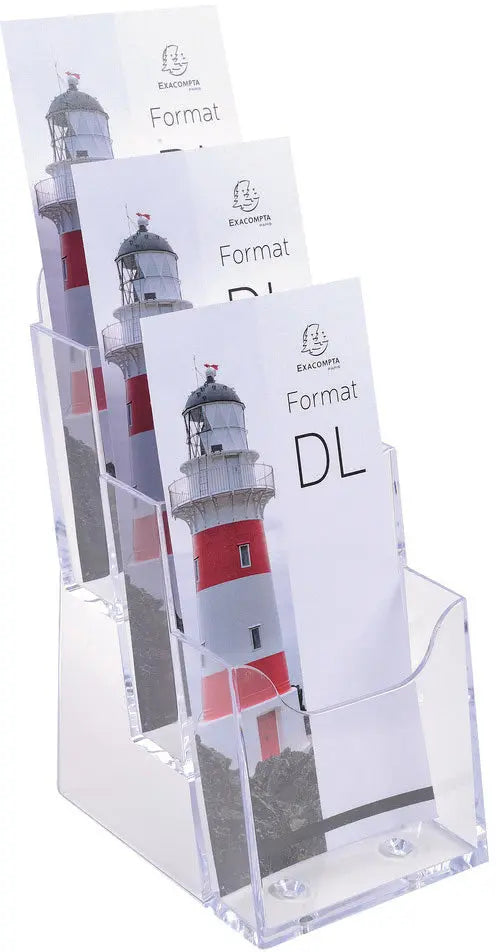 EXACOMPTA Prospekthalter 1/3 A4 73158D transparent 112x115x218mm Idealshop