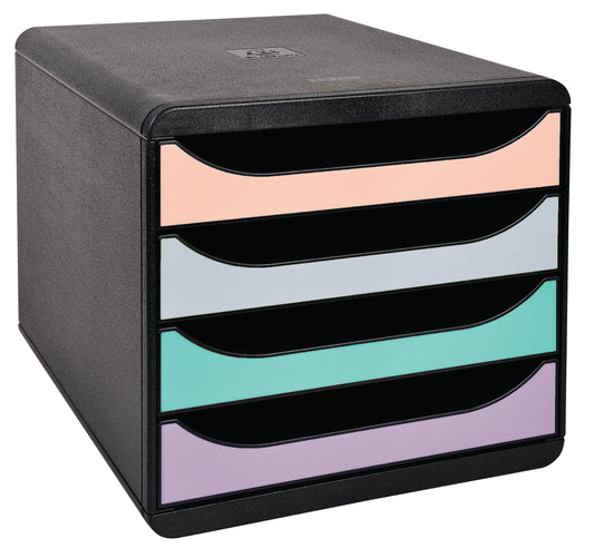 EXACOMPTA Schubladenbox Aquarel A4+ 3104296D Big Box, schwarz/glossy Idealshop
