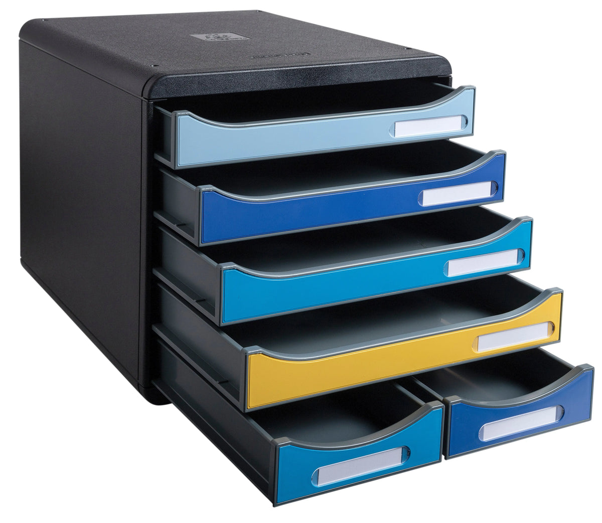 EXACOMPTA Schubladenbox BeeBlue A4+ 3124202D Big Box Maxi, 6 Schubladen Idealshop