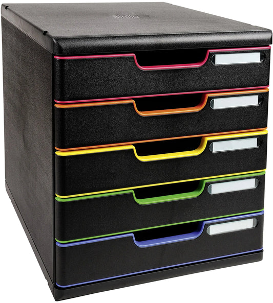 EXACOMPTA Schubladenbox Modulo Classic 301914D 5 Schubladen, harlekin Idealshop