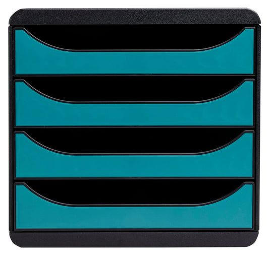 EXACOMPTA Schubladenbox SKANDI A4+ 31034D Big Box, 4 Schubl., blau Idealshop