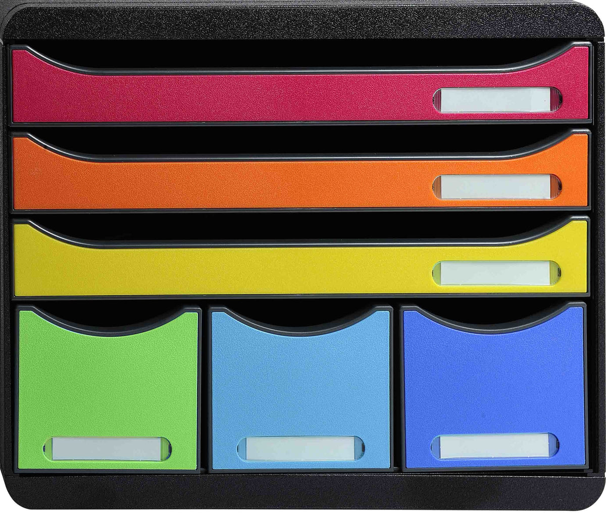 EXACOMPTA Schubladenbox Store-Box Maxi 306798D schwarz/Regenbogen, 6 Schubl. Idealshop