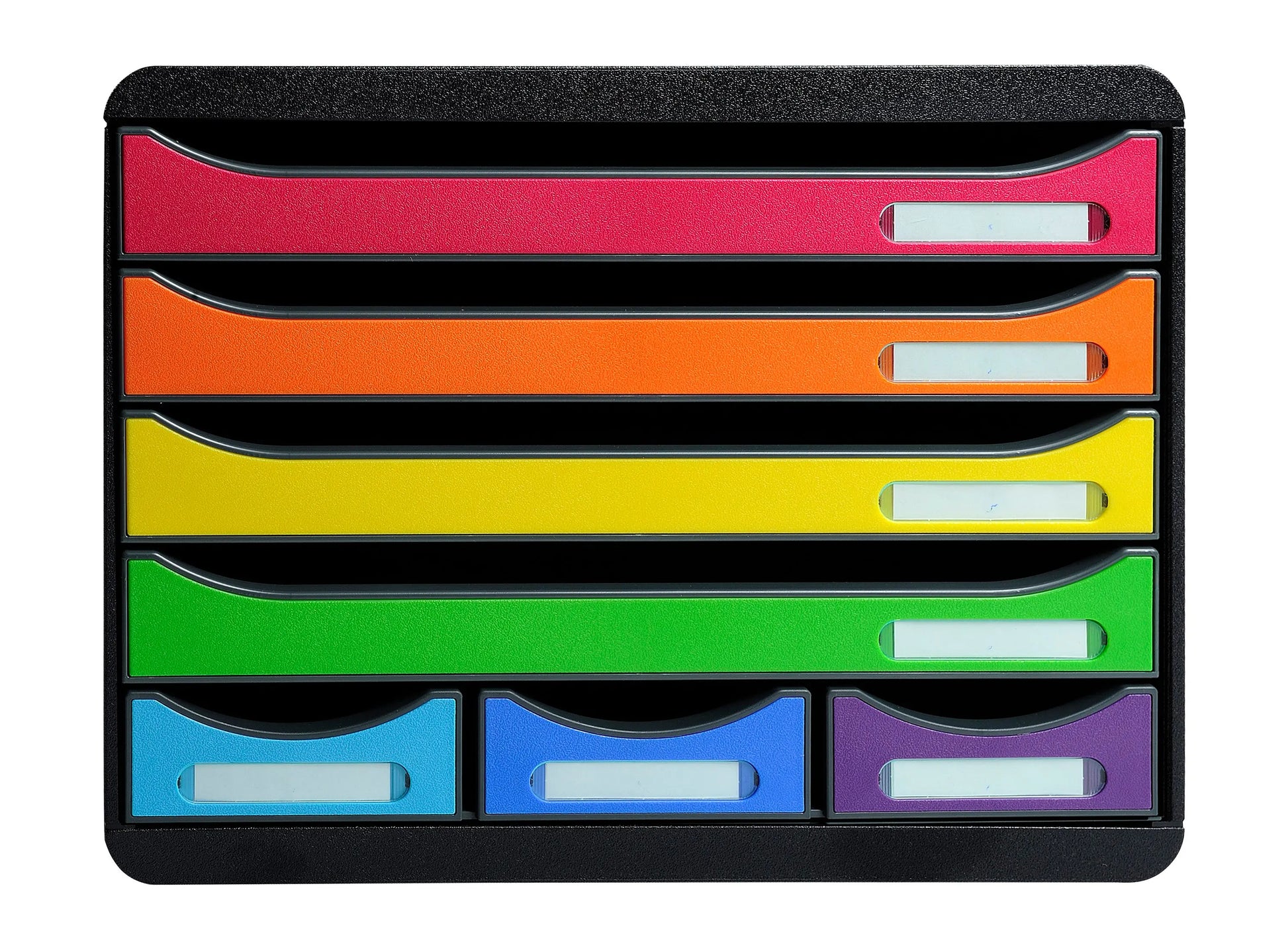 EXACOMPTA Schubladenbox Store-Box Mini 307798D schwarz/Regenbogen, 7 Schubl. Idealshop