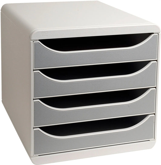 EXACOMPTA Schubladenbox grau 310041D 4 Fächer Idealshop