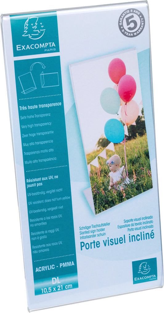 EXACOMPTA Tischaufsteller DL 83058D transparent hoch/quer Idealshop