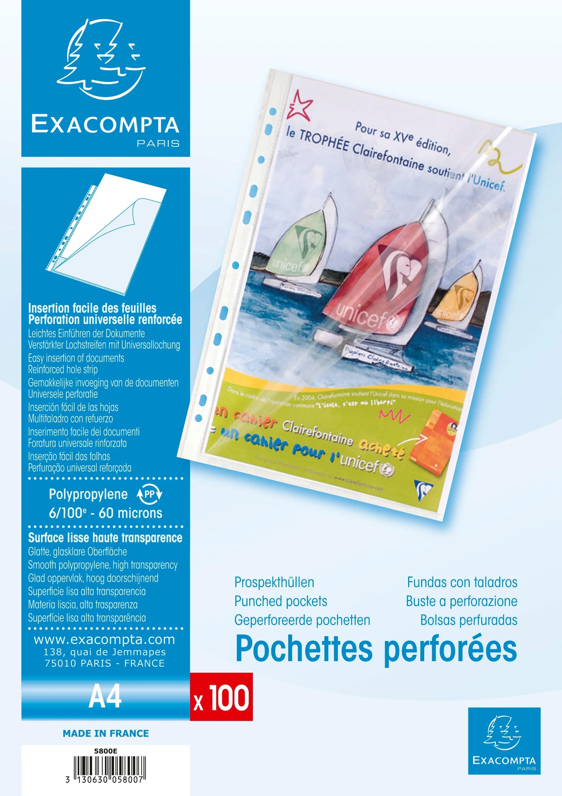 EXACOMPTA Zeigetaschen PP 60my        A4 Idealshop