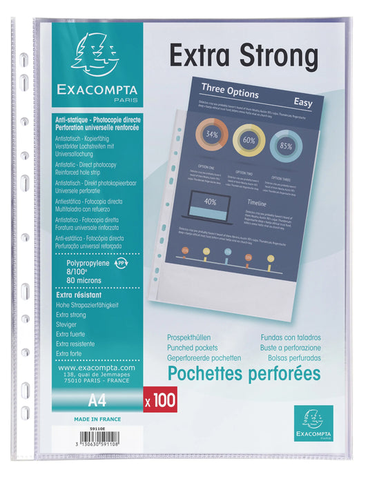 EXACOMPTA Zeigetaschen PP 80my        A4 Idealshop