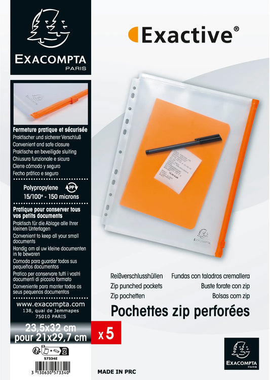 EXACPOMPT Dokumententasche mit Zip    A4 Idealshop