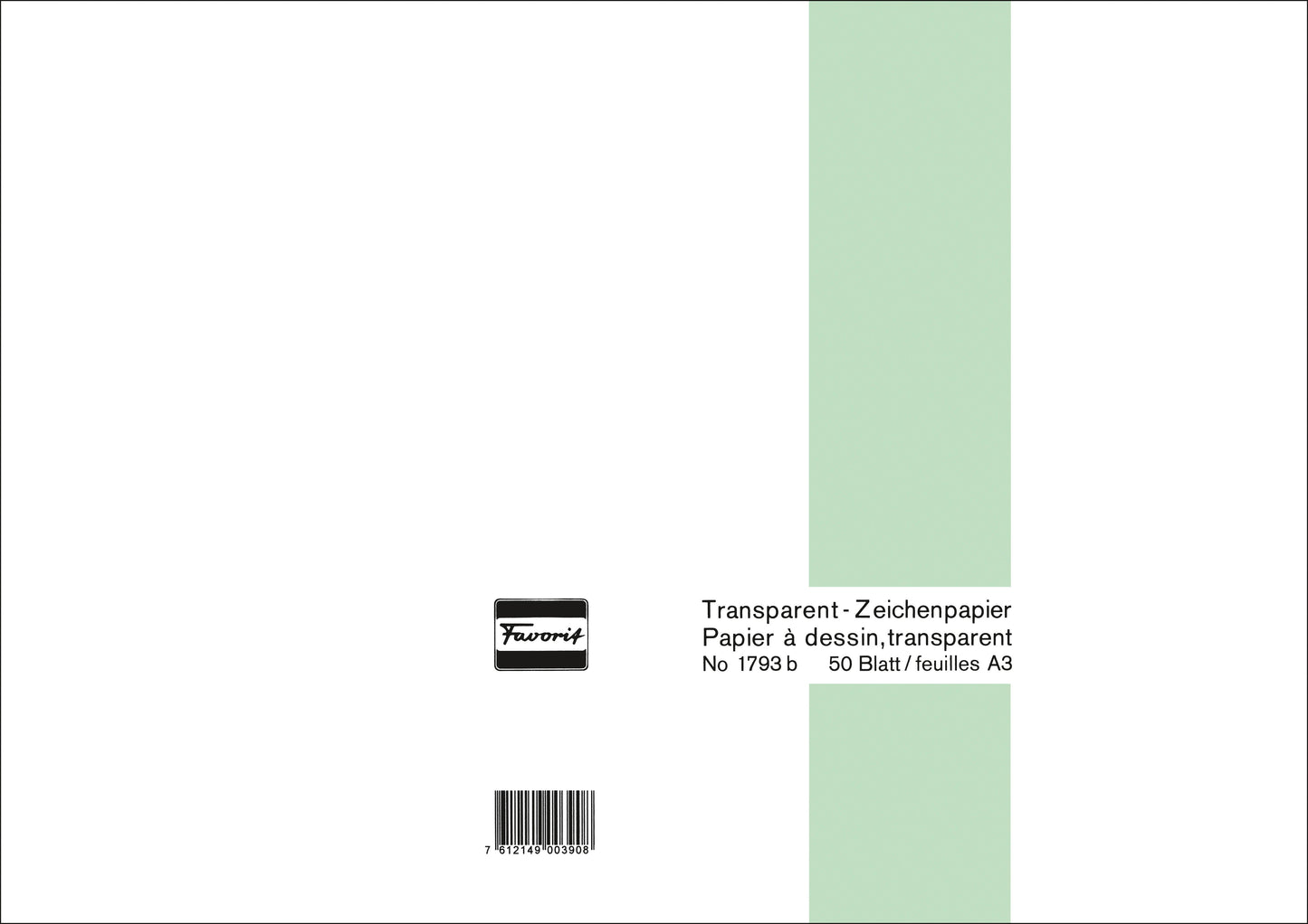 FAVORIT Transparentpapier A3 1793 B 60/65g 50 Blatt Idealshop
