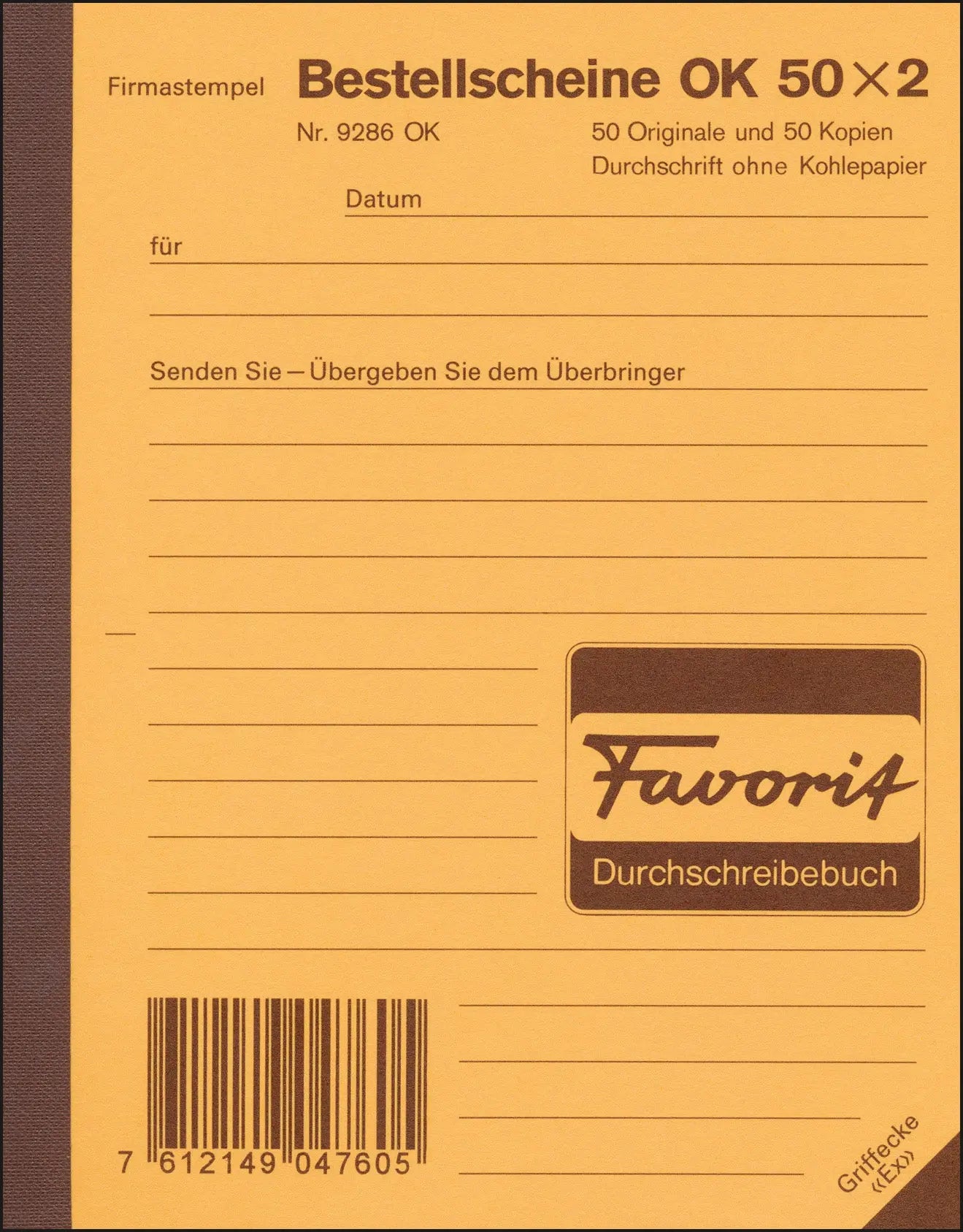FAVORIT   Bestellscheine D            A6 Idealshop