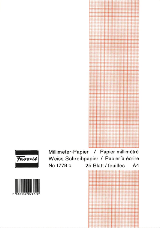 FAVORIT Block A4 1778 C weiss 80g 25 Blatt Idealshop