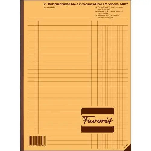 FAVORIT   Durchschreibebuch 2 Kolonnen Idealshop