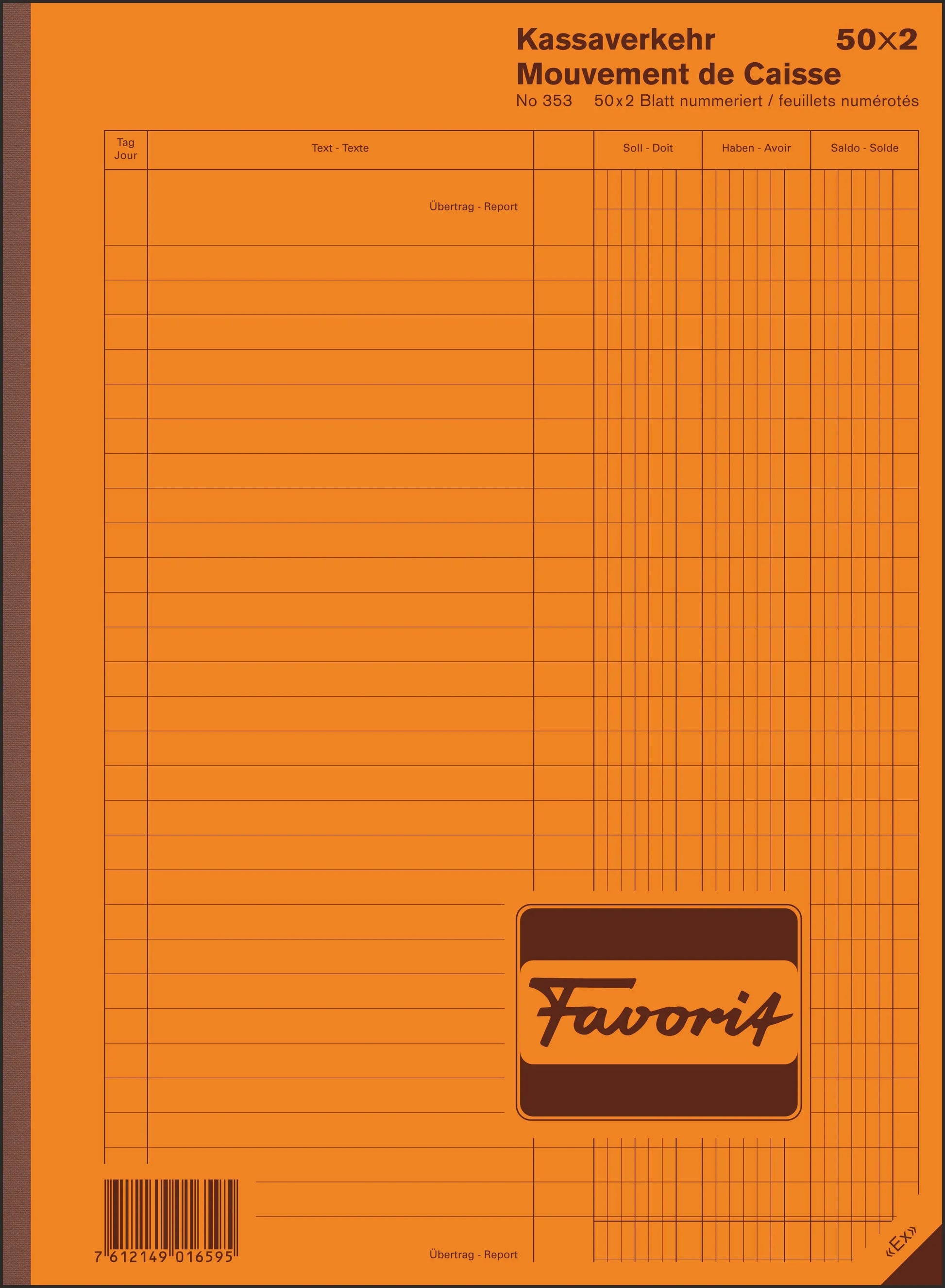 FAVORIT Kassa Rapport A4 353 Idealshop