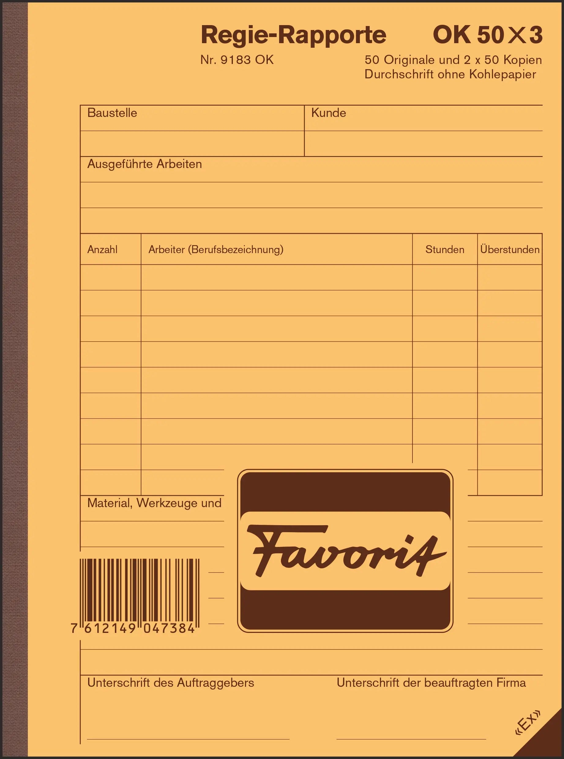 FAVORIT   Regierapport Deutsch        A5 Idealshop