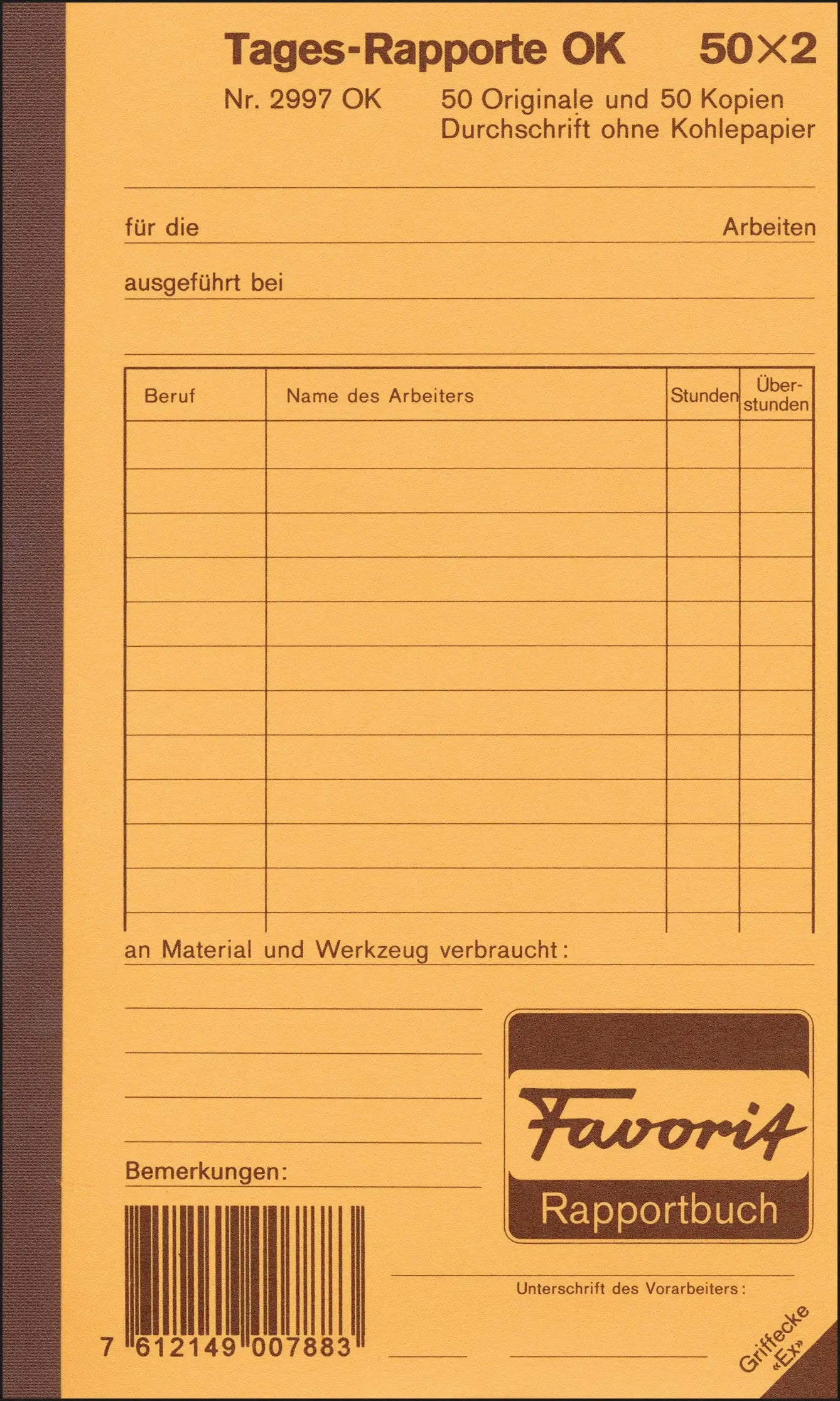 FAVORIT   Tages-Rapport D      11,3x19cm Idealshop