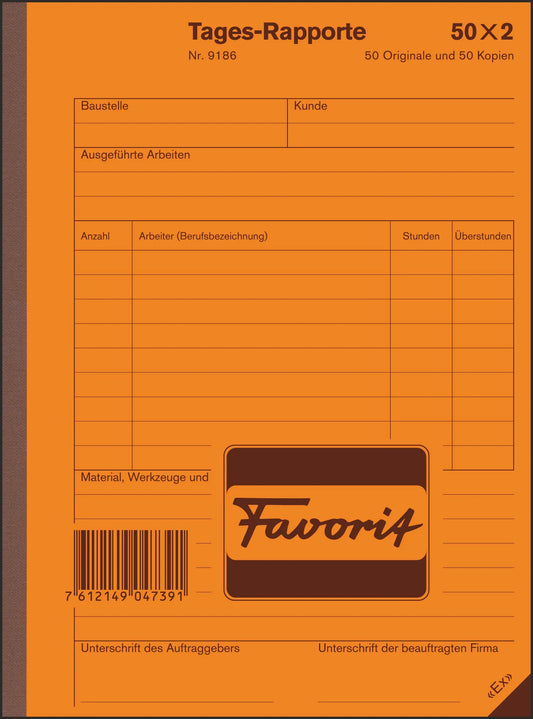 FAVORIT   Tages-Rapport D             A5 Idealshop