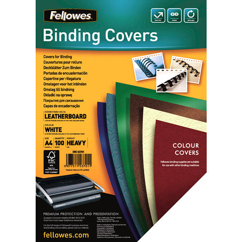 FELLOWES Deckblatt Delta Lederstruktur 5370104 Karton 100 Stück Idealshop