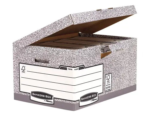 FELLOWES BankersBox Klappdeckel Maxi 1181501 grau/weiss 31x39x56cm Idealshop