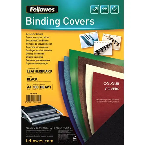 FELLOWES Deckblatt Delta Lederstruktur 5370405 Karton 100 Stück Idealshop