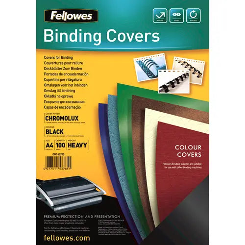 FELLOWES Gloss Cover A4 5378504 schwarz 100 Stück Idealshop