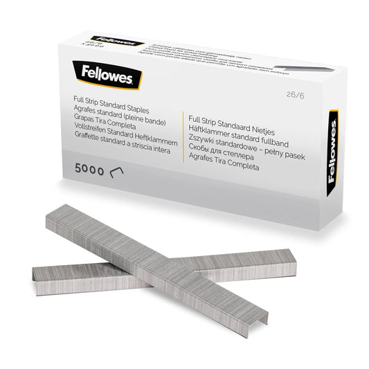 FELLOWES Heftklammern 26/6 mm 5117501 Vollstreifen 5000 STK Idealshop