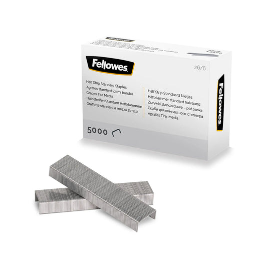 FELLOWES Heftklammern 26/6 mm 5117601 Halbstreifen 5000 STK Idealshop