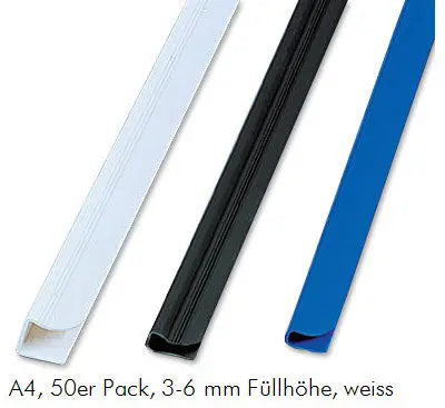 FELLOWES Klemmschiene A4 5383101 weiss 3-6mm, 50 Stück Idealshop