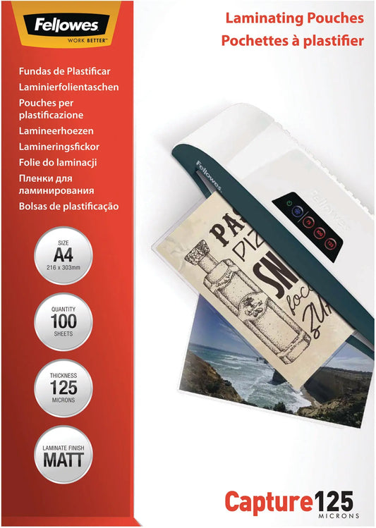 FELLOWES Laminiertasche A4 5328502 matt, 125my 100 Stk Idealshop