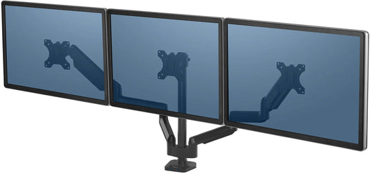 FELLOWES Monitorhalter Platinum Series 8042601 dreifach, schwarz, 2xUSB Idealshop