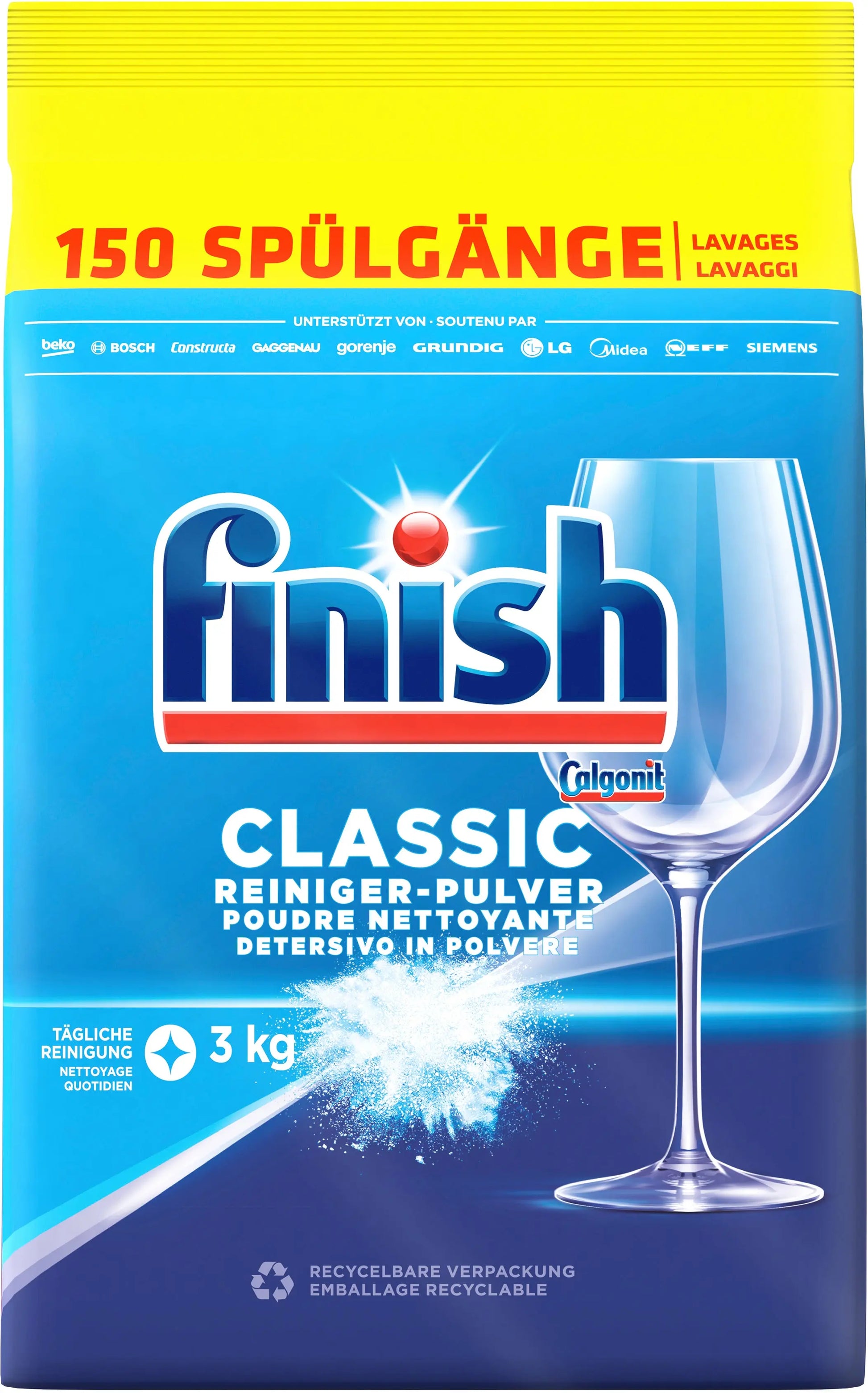 FINISH    Reiniger-Pulver            3kg Idealshop