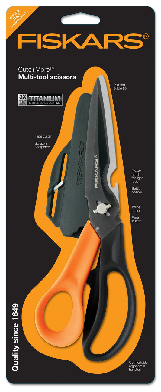 FISKARS Mehrzweckschere 23cm 1000809 orange/schwarz, Rechtshänder Idealshop