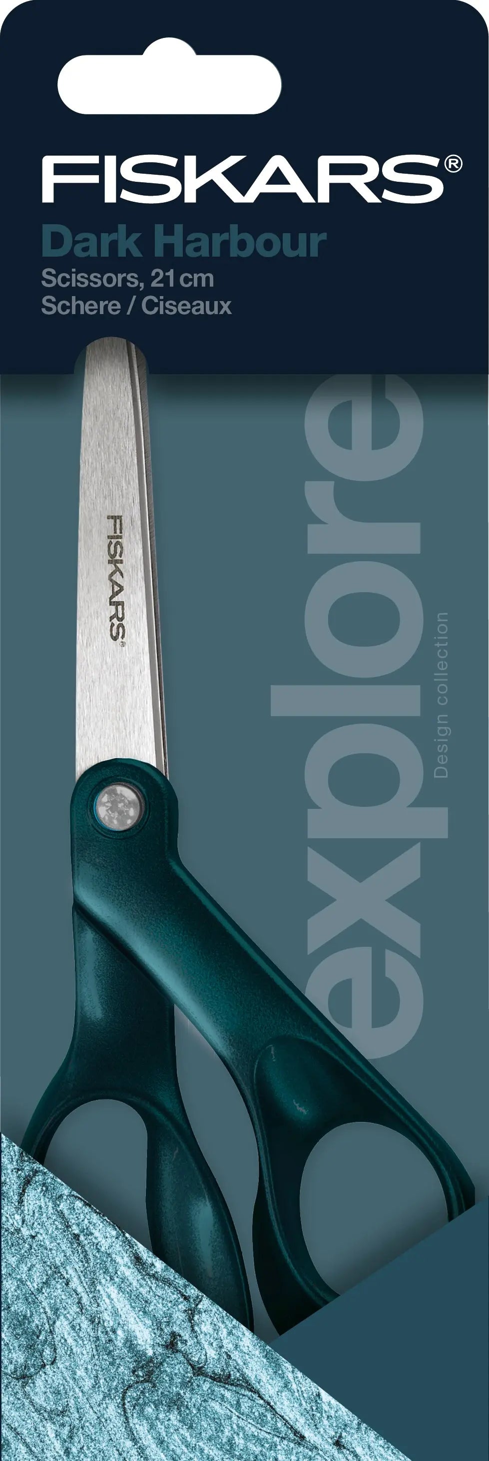 FISKARS Schere Dark Harbour 21cm 1066459 petrol, Rechtshänder Idealshop