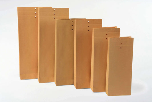 FLEXIPAK Faltenbeutel Kraftpapier 2FHMFB00001 braun, 100x40x245mm 250 Stück Idealshop