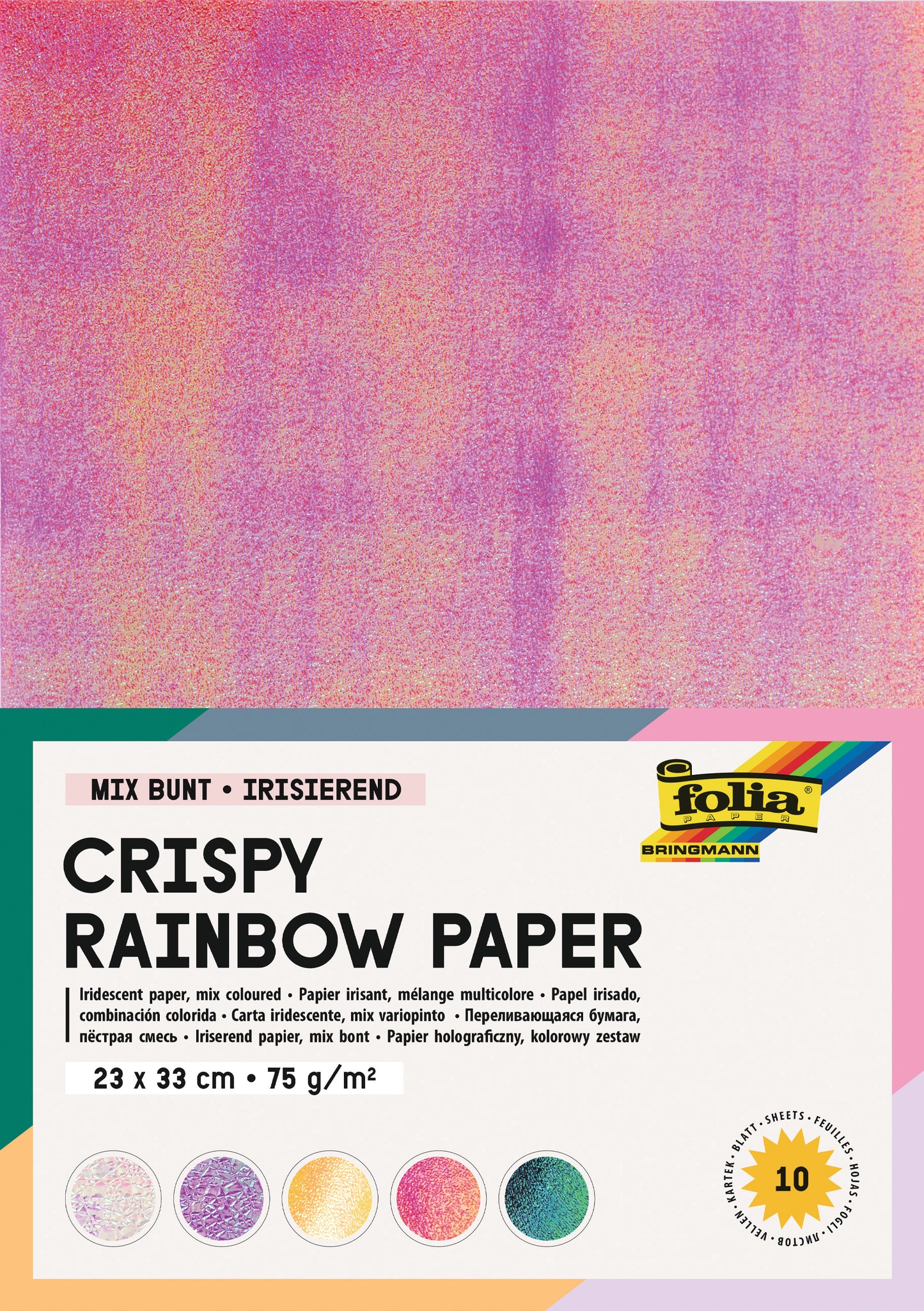 FOLIA     Regenbogenpapier   75g,23x33cm