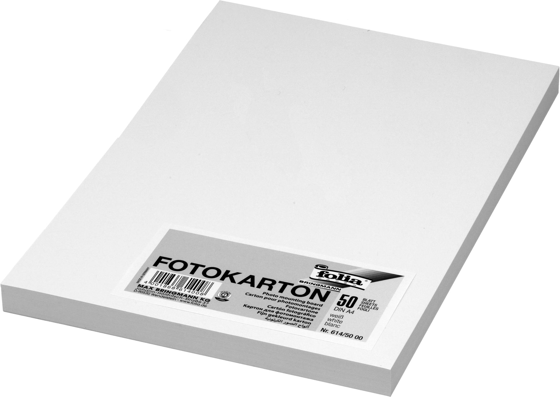 FOLIA Fotokarton A4 614/50 00 300g, weiss 50 Blatt Idealshop