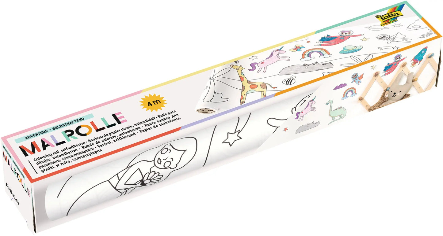 FOLIA Malrolle mit Motiven 30cmx4m 83902 Adventure Idealshop