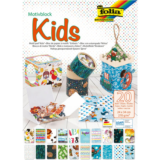 FOLIA Motivblock 48949 KIDS 20 Blatt ass. Idealshop