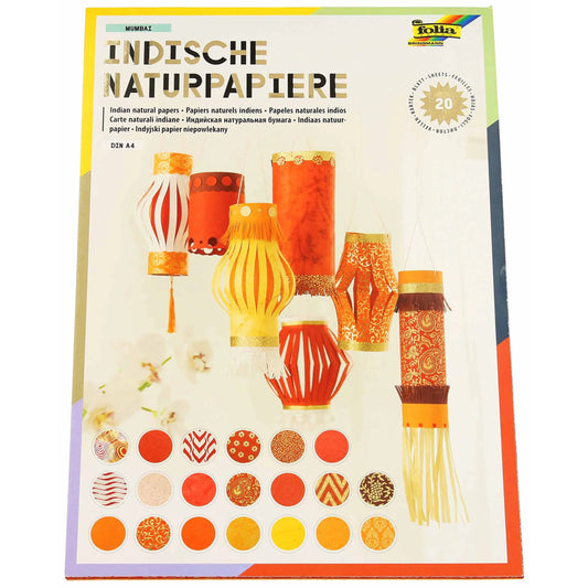 FOLIA Motivblock 550402 Col. Indiamubai, rot/orange Idealshop