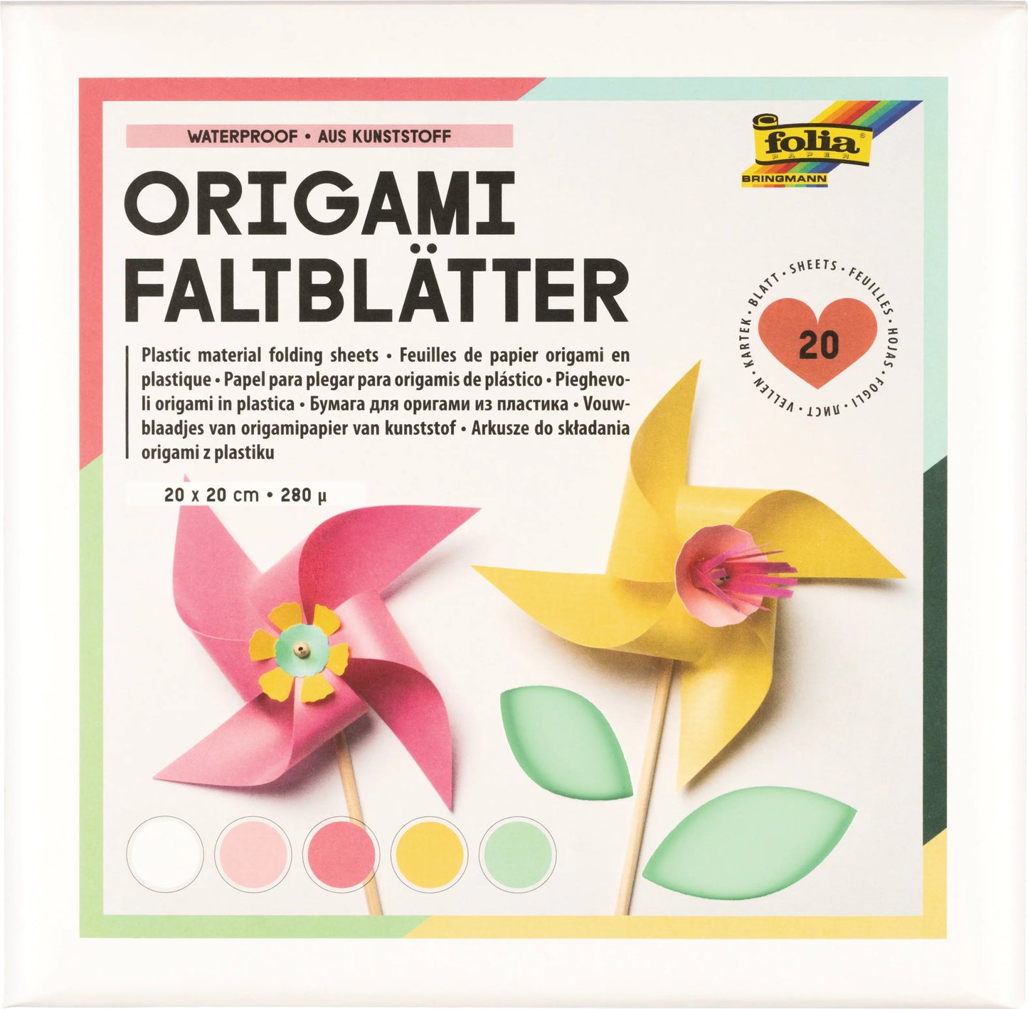 FOLIA Origami-Faltblätter 20x20cm 9161/0 aus Kunststoff Idealshop