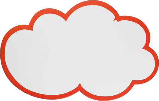 FRANKEN Moderationskarte Wolke UMZ W 25x42cm, weiss,roter Rand Idealshop