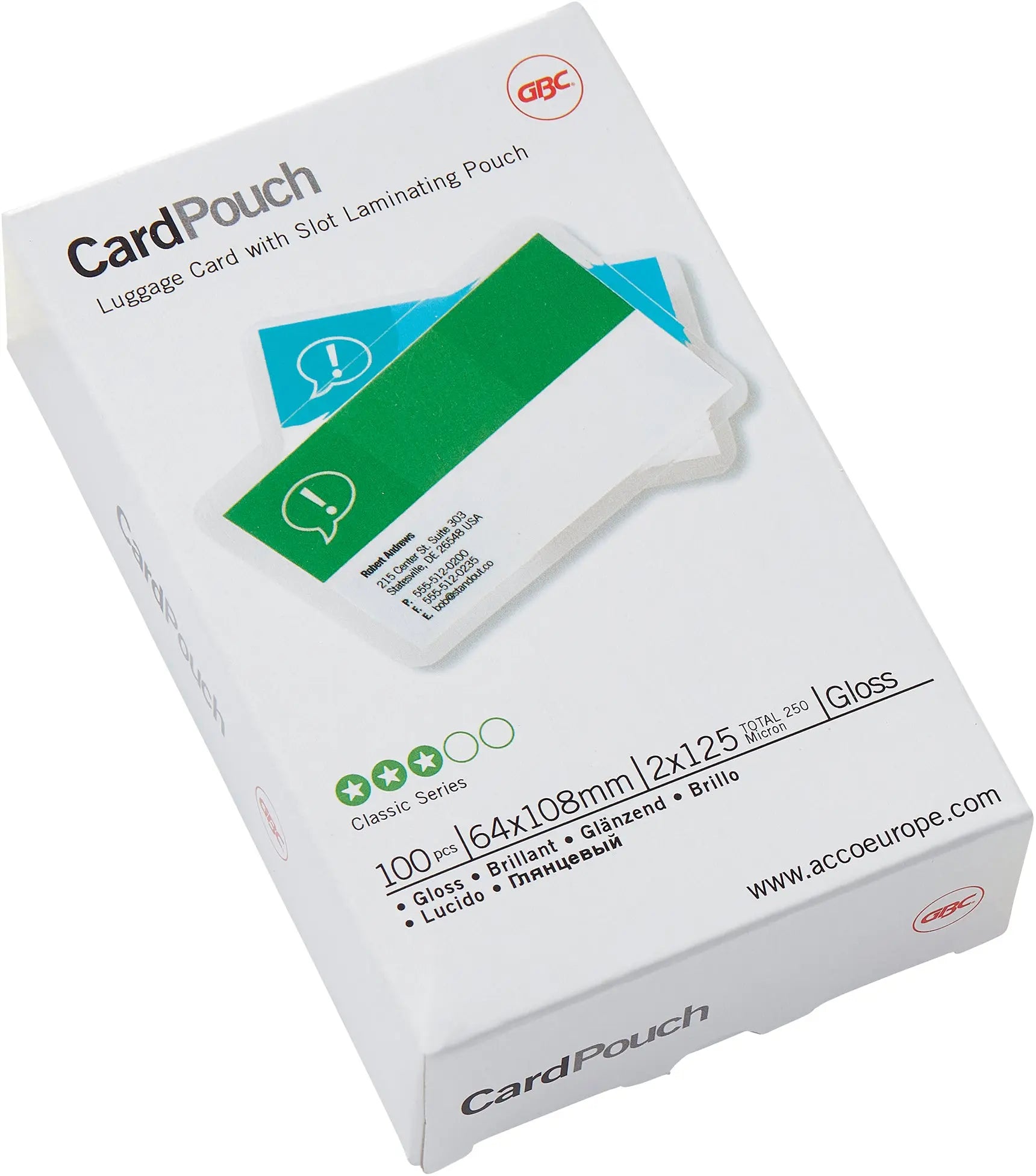 GBC       Laminiertasche        64×108mm Idealshop