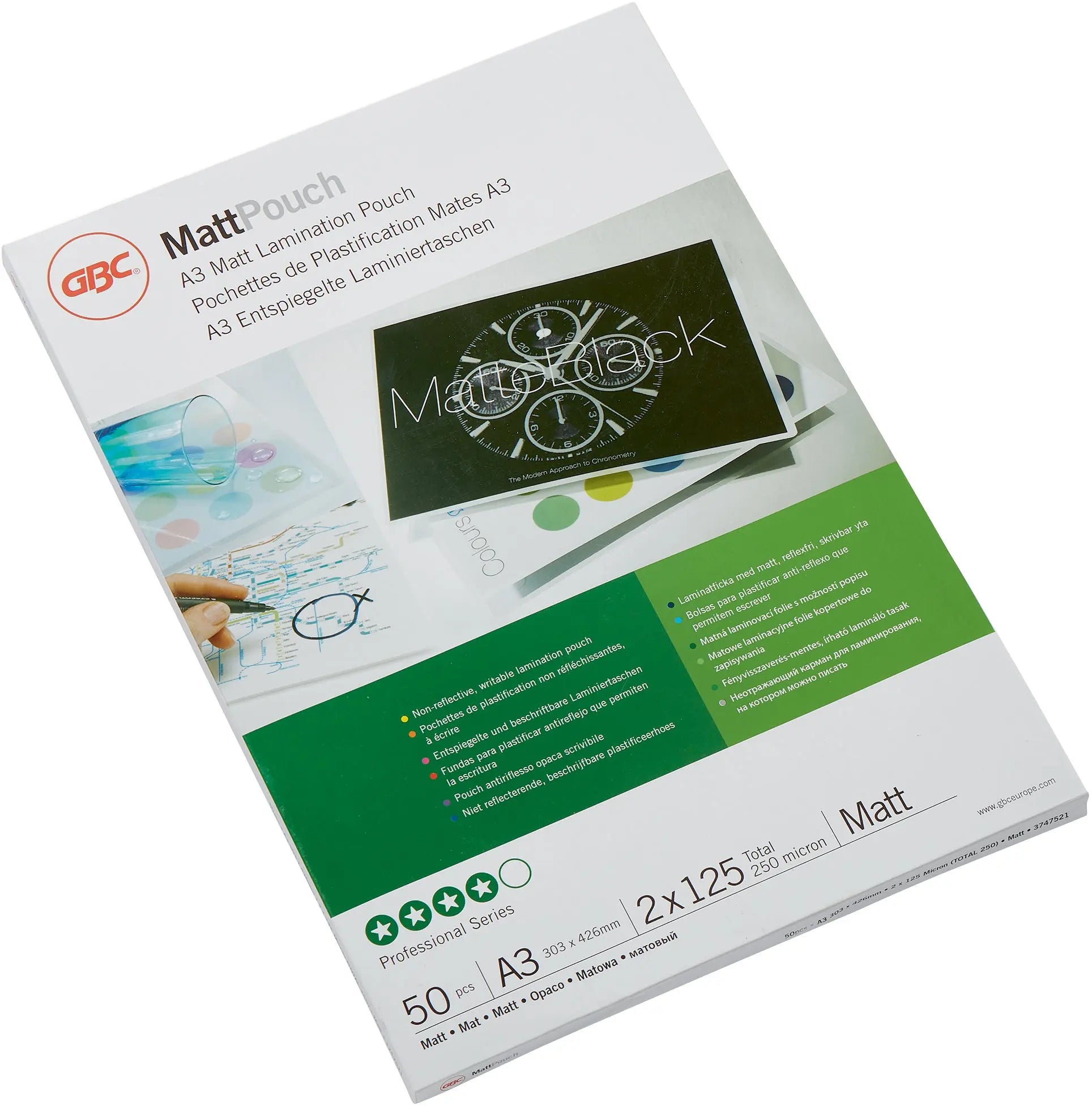 GBC Laminiertasche A3 3747521 matt/glanz, 125my 50 Stk Idealshop