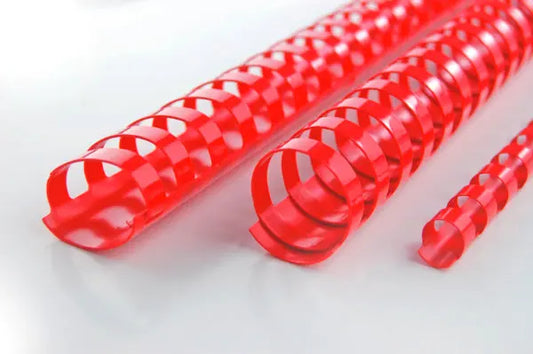 GBC Plastikbindrücken 6mm A4 4028213 rot, 21 Ringe 100 Stück Idealshop