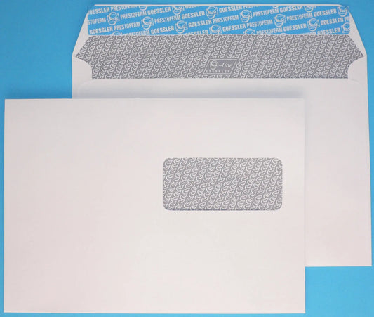 GOESSLER Couvert G-Line m/Fenster C5 2062 100g, weiss 500 Stück Idealshop