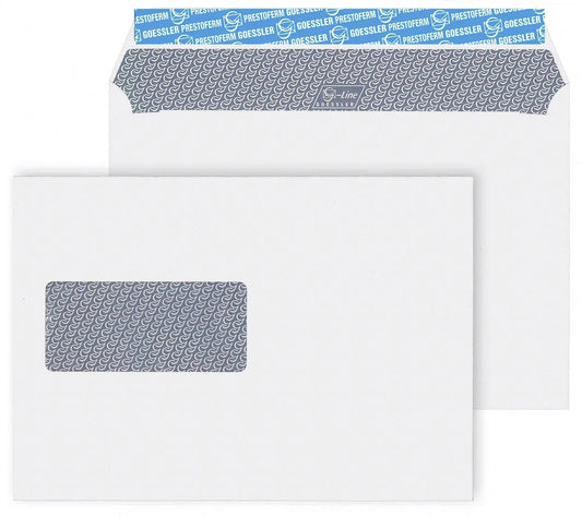 GOESSLER Couvert G-Line m/Fenster C5 2063 100g, weiss 500 Stück Idealshop