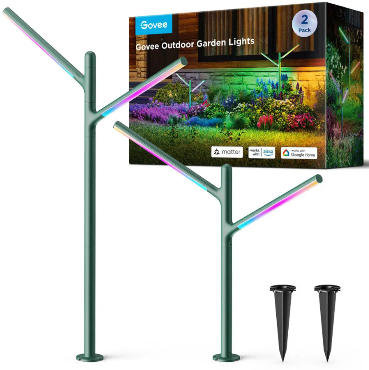 GOVEE LED Garten Licht 2 Stück H7086341 Outdoor, Matter Idealshop