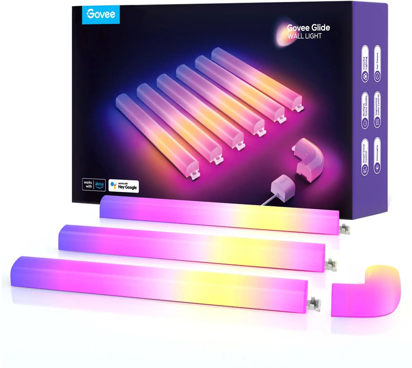 GOVEE Wandleuchte Glide B6062301 6+1, 1.8m, RGBIC Idealshop