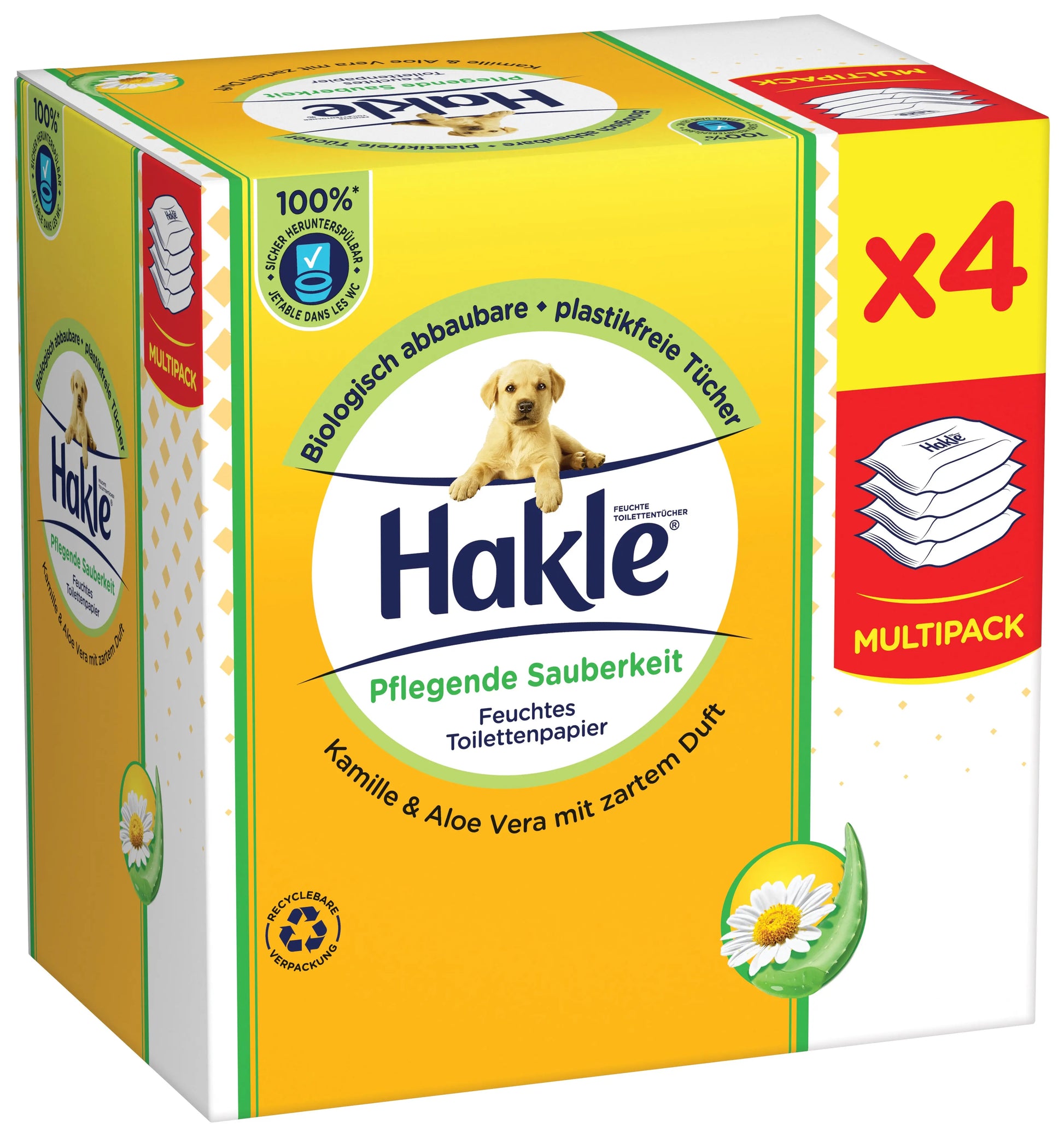 HAKLE Feuchtes Toilettenpapier 4516792 pflegende Sauberkeit 4x42 Stk. Idealshop