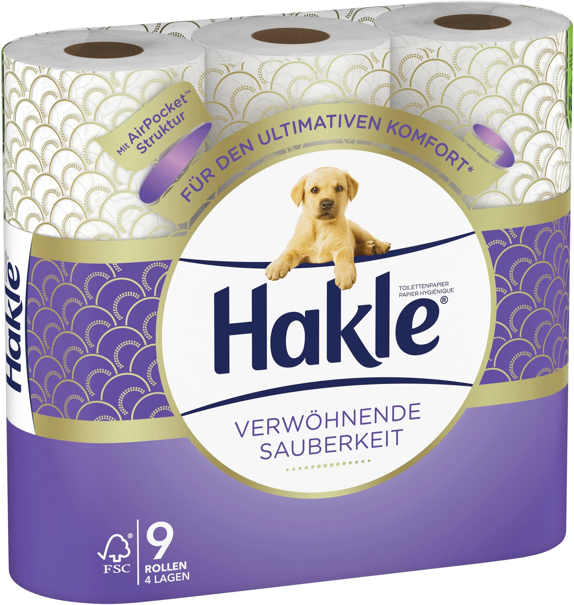 HAKLE Toilettenpapier 4161748 Verwöhnende Sauberkeit 9 Rl. Idealshop