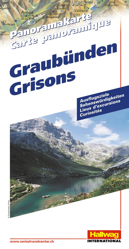 HALLWAG Panoramakarte 382830124 Graubünden Idealshop